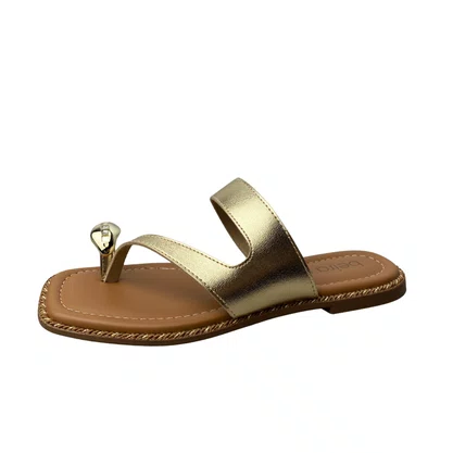 Rasteirinha Beira Rio Feminino Dourado 