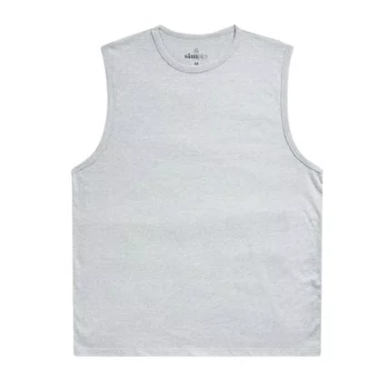 Regata Básica Masculina Simples Cinza Mescla