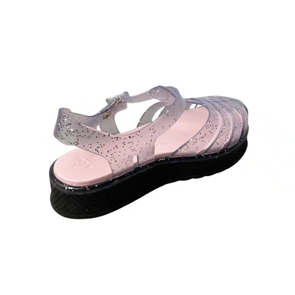 Sanadália Kidy Infantil Feminina Transparente Preto Glitter 