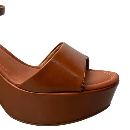 Sandália Bebecê Feminina Pecan Salto Bloco 