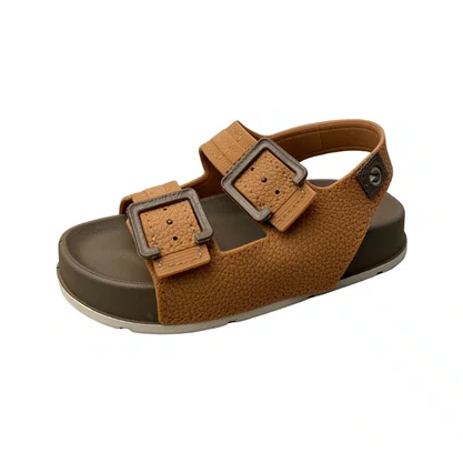 Sandália Cartago Infantil Masculino Marrom Fecho Fivela
