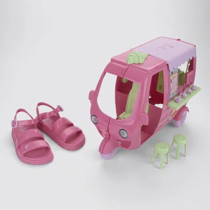Sandália Grendene Infantil Feminina Rosa Barbie Acompanha Brinde 