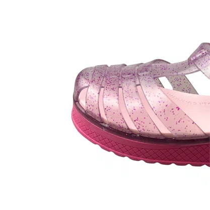 Sandália Kidy Infantil Feminina Pink Glitter 