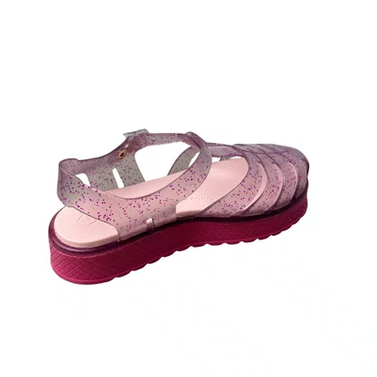 Sandália Kidy Infantil Feminina Pink Glitter 