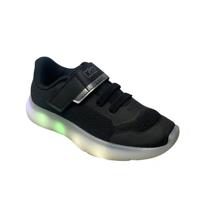 Sándalia Kidy Infantil Masculino Preto Luzes Led 