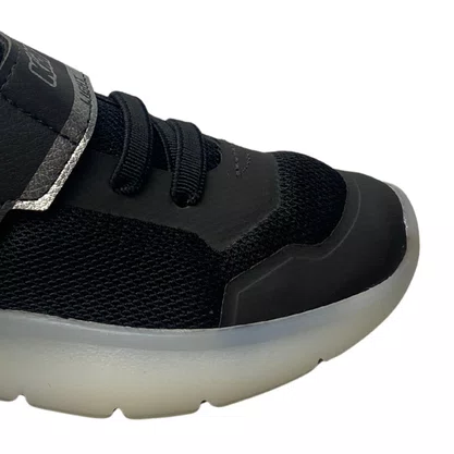 Sándalia Kidy Infantil Masculino Preto Luzes Led 