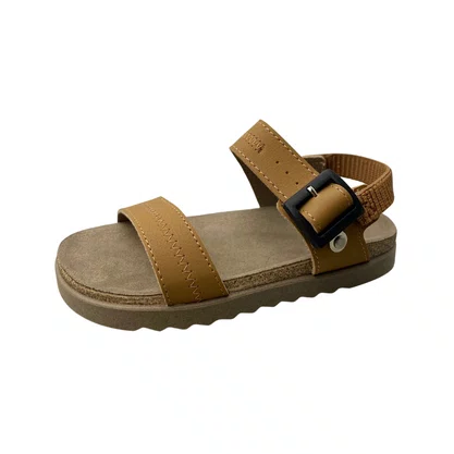 Sandália Molekinho Infantil Masculino Caramelo Fecho fivela