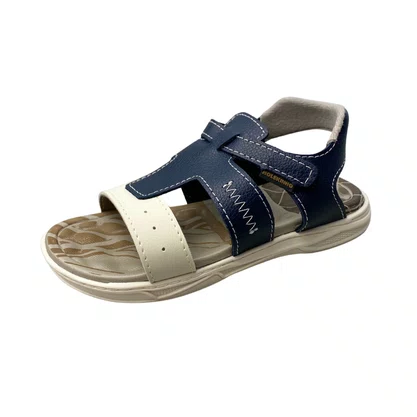 Sandália Molekinho Infantil Masculino Marinho Fecho Velcro