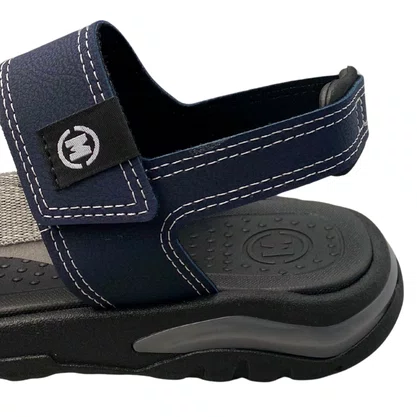 Sandália Molekinho Infantil Masculino Marinho Fecho Velcro