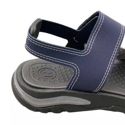 Sandália Molekinho Infantil Masculino Marinho Fecho Velcro