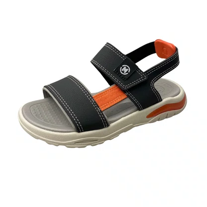 Sandália Molekinho Infantil Masculino Preto Fecho Velcro