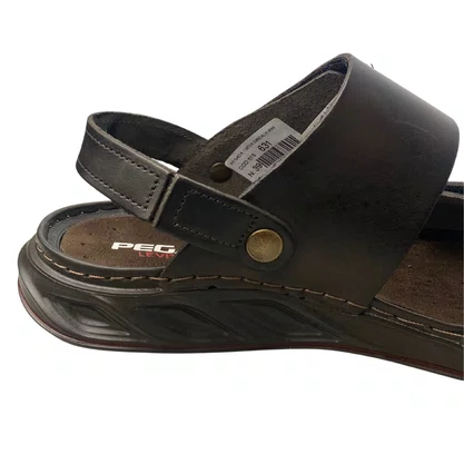 Sandália Pegada Masculino Brown Couro 