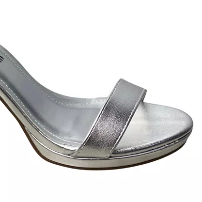 Sandália Via Marte Feminina Prata Fecho Fivela 