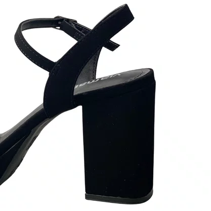 Sandália Via Marte Feminina Preto Tira Cravejada 