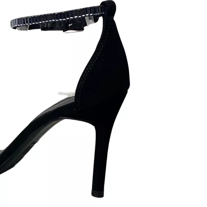Sandália Via Marte Feminina Preto Tira Cravejada 