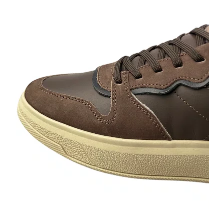 Sapatênis Ferracini Masculino Chocolate Couro 