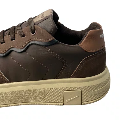 Sapatênis Ferracini Masculino Chocolate Couro 