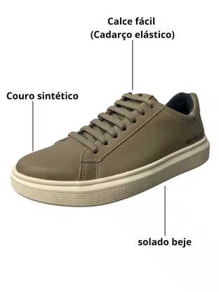 Sapatênis Pgd Masculino Cardaço Elastico Areia