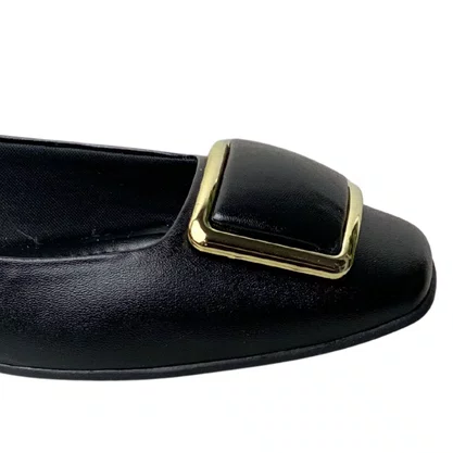 Sapatilha Helena Be Feminina Preto Ferragem Dourada 