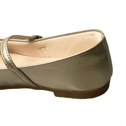 Sapatilha Kidy Infantil Feminina Ouro Fecho fivela