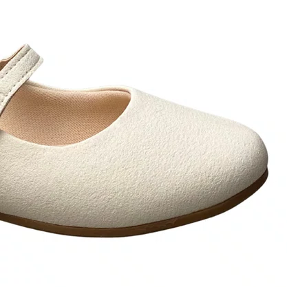 Sapatilha Kidy Infantil Feminino Branco Fecho Velcro 