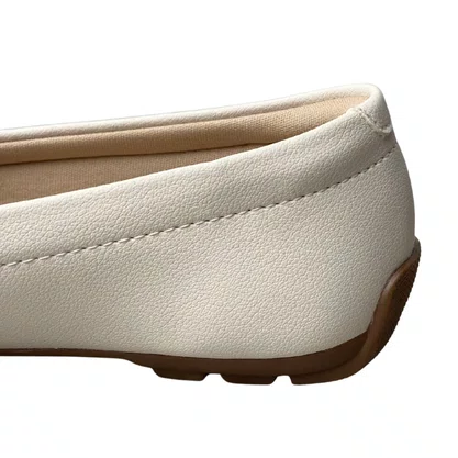 Sapatilha Modare Feminina Branco Off Ferragem Dourada 