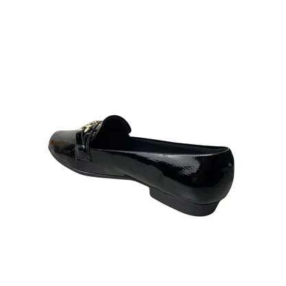 Sapatilha Piccadilly Feminina Preto Ferragem Dourada 