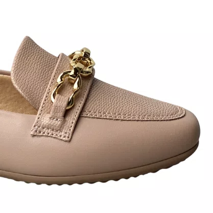 Sapatilha Santinelli Feminina Antique Ferragem Dourada