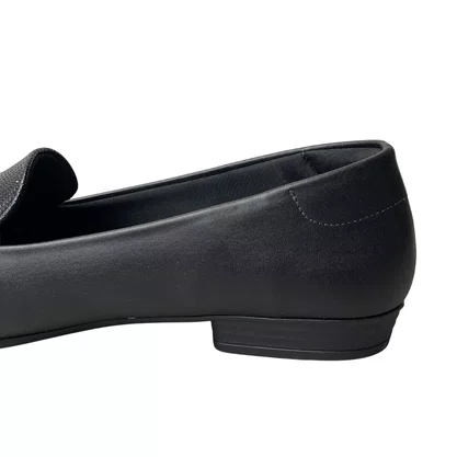 Sapatilha Santinelli Feminina Preto Ferragem Dourada 