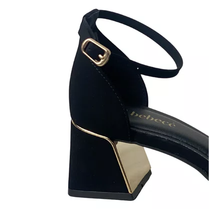 Sapato Bebecê Feminino Preto Fecho Fivela 
