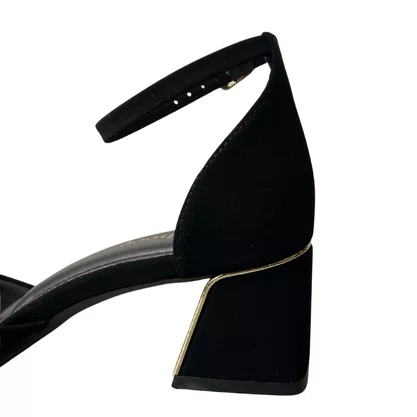 Sapato Bebecê Feminino Preto Fecho Fivela 