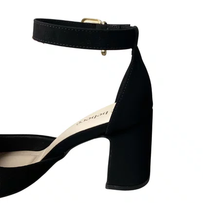 Sapato Bebecê Feminino Preto Fecho Fivela 