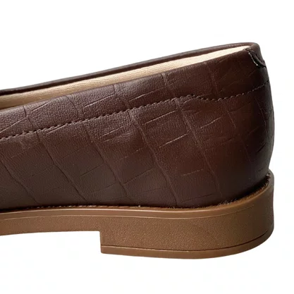 Sapato Beira Rio Feminino Chocolate Ferragem Dourada