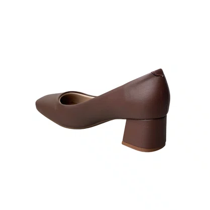 Sapato Beira Rio Feminino Chocolate Salto Bloco
