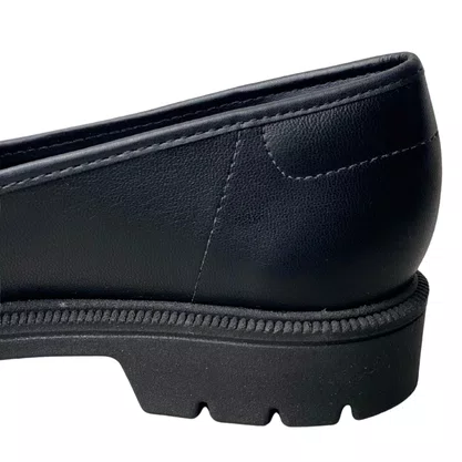 Sapato Beira Rio Feminino Preto Ferragem Dourada 