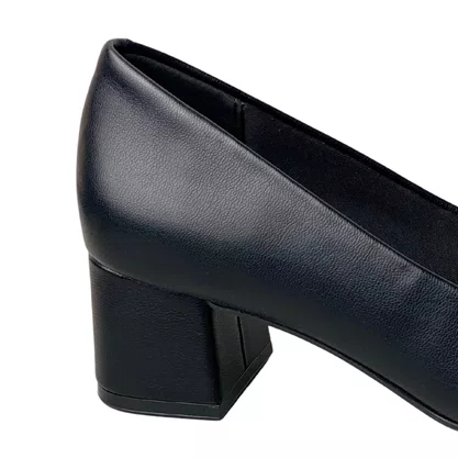 Sapato Beira Rio Feminino  Preto Salto Bloco