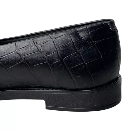 Sapato Beria Rio Feminino Preto Ferragem Dourada 