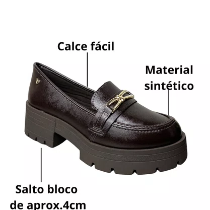 Sapato Mississipi Feminino Café Calce Fácil 