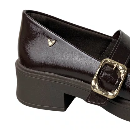 Sapato Mississipi Feminino Café Fecho Fivela 