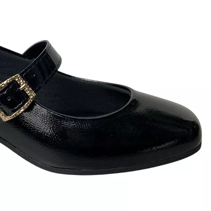 Sapato Mississipi Feminino Preto Fecho Fivela 