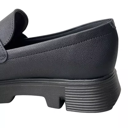 Sapato Modare Feminino Preto Ferragem Dourada 