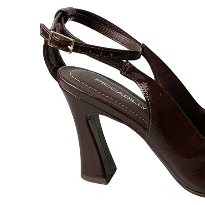 Sapato Piccadilly Feminino Cacau Bico Fino 