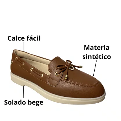 Sapato Softli Feminino Brown Laço 