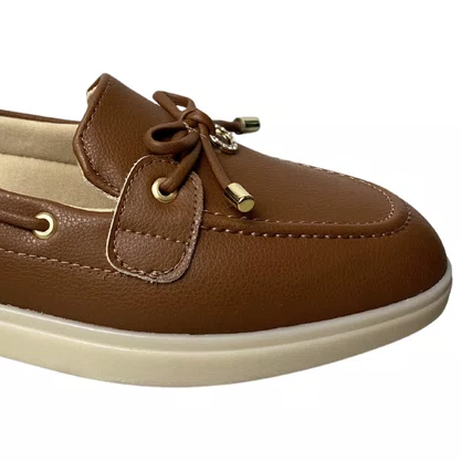 Sapato Softli Feminino Brown Laço 