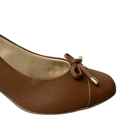 Sapato Softli Feminino Brown Salto Bloco 