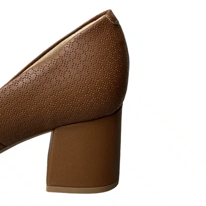 Sapato Softli Feminino Brown Salto Bloco 