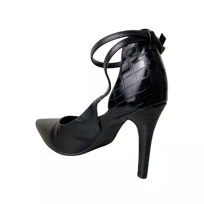 Scarpin Bebecê Feminino Preto Bico Fino 