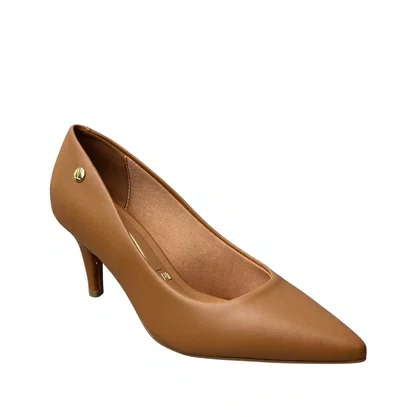 Scarpin Vizzano Camel Salto Baixo