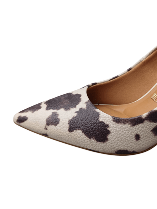Scarpin Vizzano Feminino Cow Animal Print 