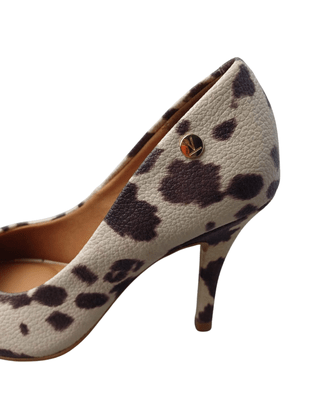 Scarpin Vizzano Feminino Cow Animal Print 